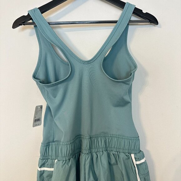 FREE PEOPLE Easy Tiger Shortsie in Eucalyptus/White Combo Size X-Small NWT - Picture 10 of 11